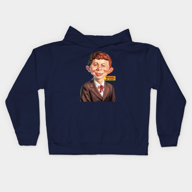 What, me worry? - Alfred Neuman v2 Kids Hoodie by TonieTee